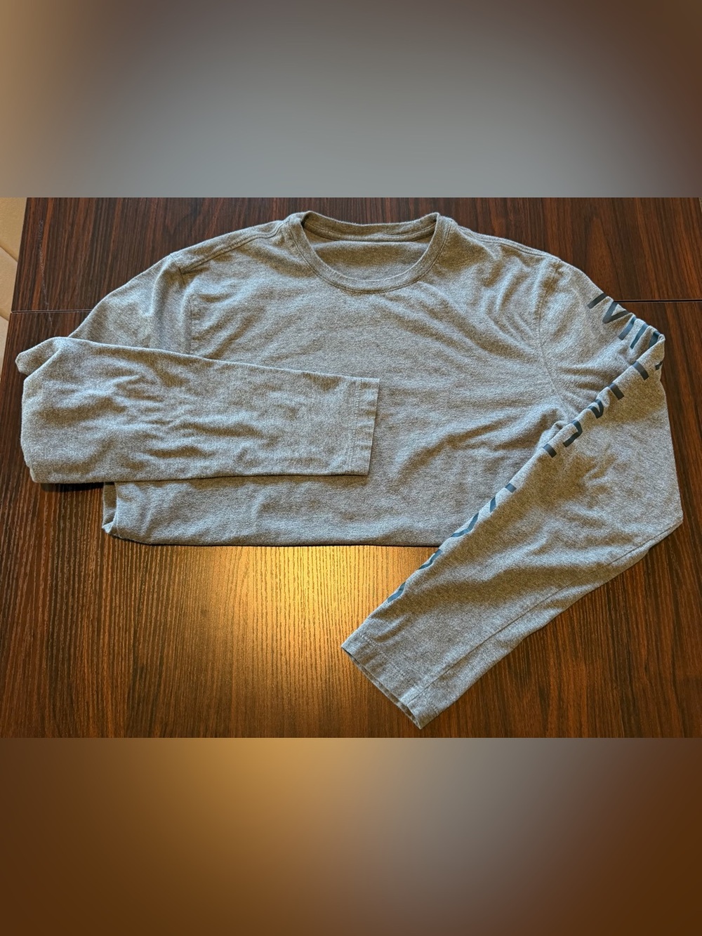 Large Michael Kors Gray Long Sleeve Crewneck Top